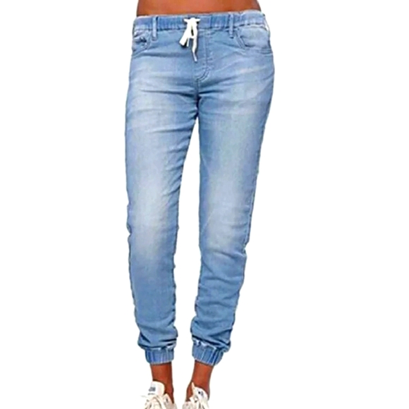 Fashion Elastic Waist Jeans - Picture 1 of 1
